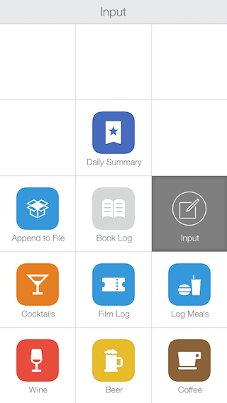 screenshot of launch center pro on iOS